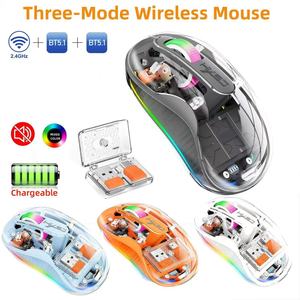 <strong>2025</strong> <strong>New</strong> Wireless BT Silent <strong>Mouse</strong> Type-c Transparent <strong>Mouse</strong> 2.4G Mini <strong>Mouse</strong> Clear Rechargeable <strong>Computer</strong> Office Laptop - Product Image 3