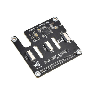 La scheda adattatore 2-Ch PCIe FFC per Raspberry Pi 5 espande i connettori supporta l'impilamento di più cappelli PCIe cappello Raspberry Pi 5 PCIe - Product Image 1