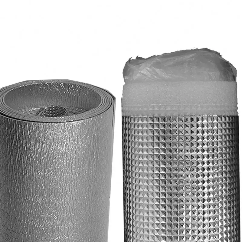 Rolo de isolamento térmico personalizado de alta densidade EPE, material de isolamento térmico de folha de alumínio, rolo de cobertura de isolamento refletivo