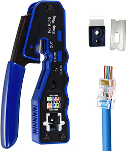 Eazy คีมตัดลวด CAT5E CAT6, คีมตัดลวด EZ PASS Through Network toolkits RJ45 CRIMPING TOOL - Product Image 1