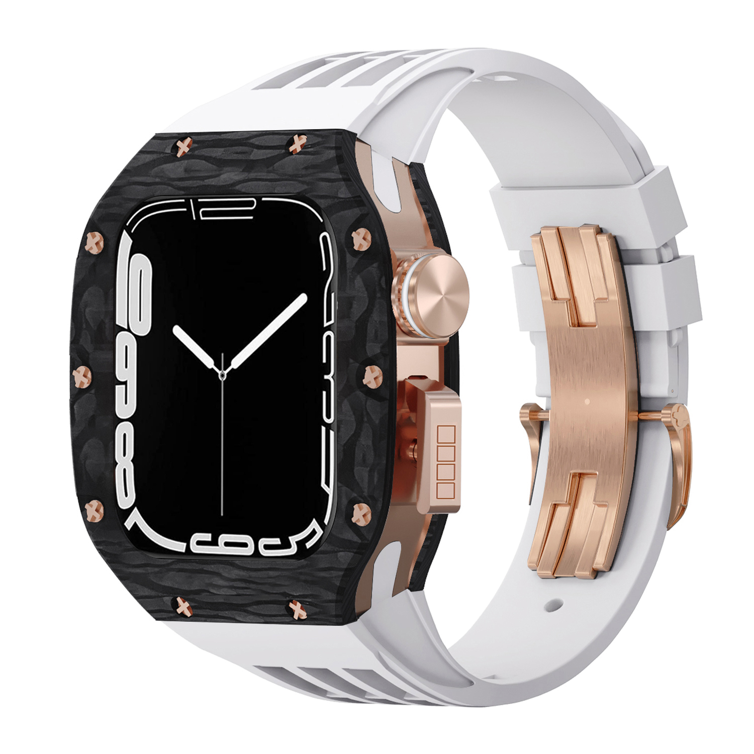 #2Rose gold case+white band