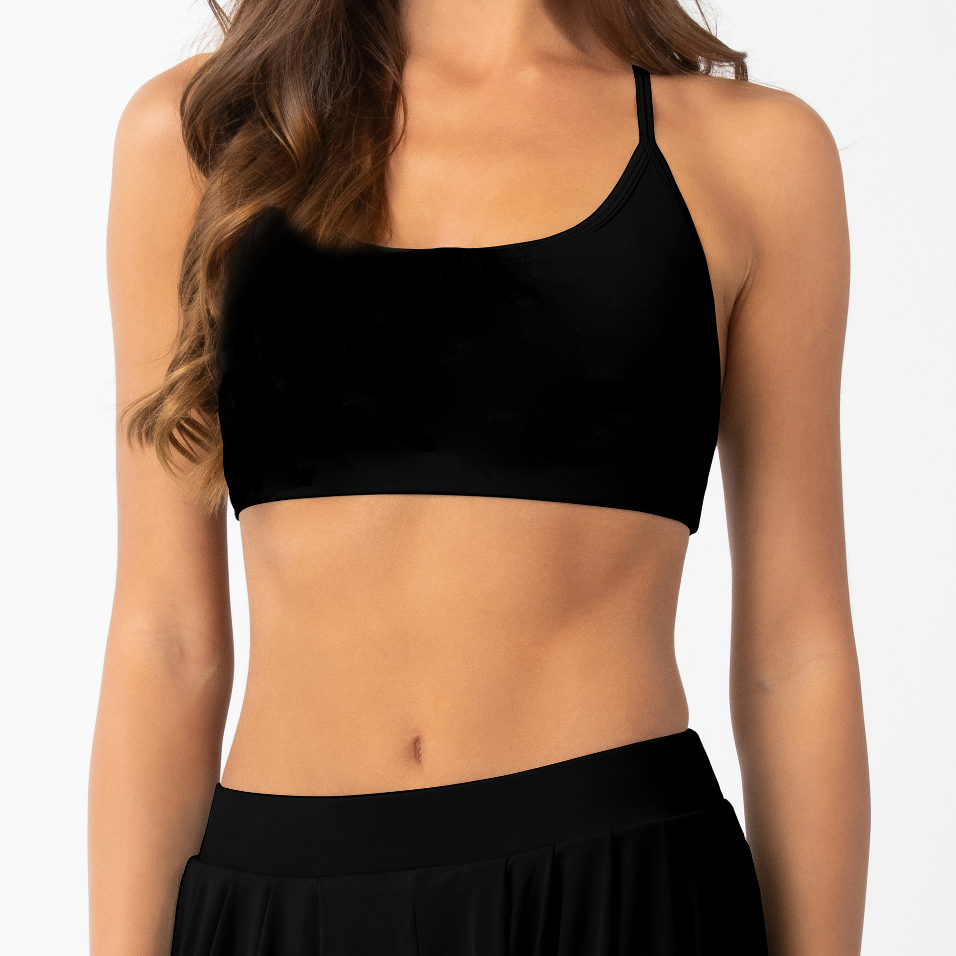 Pts2358-1b soutien-gorge à bretelles croisées noires