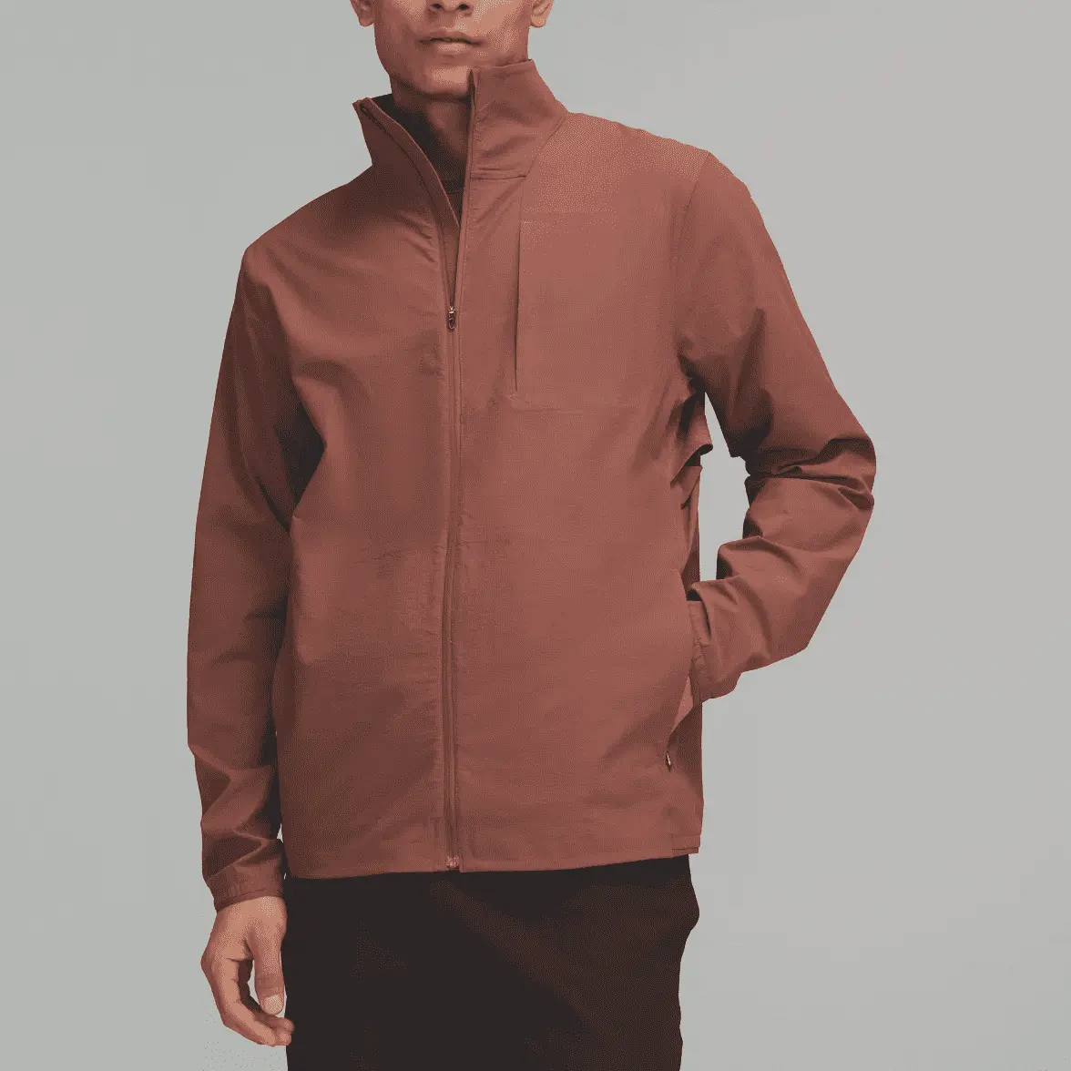 Jaqueta corta-vento masculina, de nylon, poliéster, corta-vento