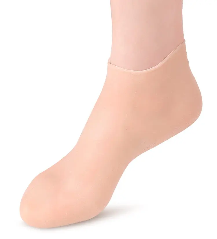Yeni ürün fikirleri kadınlar için özel Logo silikon nefes nemlendirici Spa jeli çorap ayak cilt bakımı