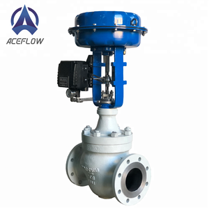 Control <strong>Valve</strong> with Positioner Diaphragm Pneumatic Actuator Pressure Balanced Cage <strong>Type</strong> <strong>Globe</strong> <strong>Valve</strong> <strong>Flange</strong>