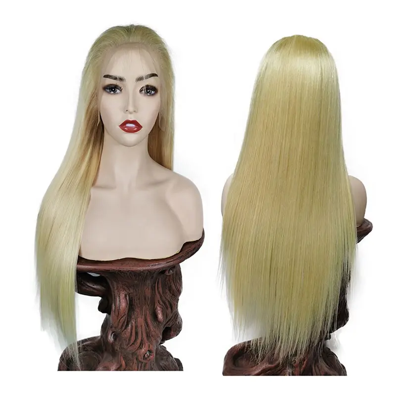 Commercio all'ingrosso Del Virgin Dei Capelli di Colore #613 Blonde Parrucca 13*4 Parrucca Anteriore Del Merletto Per Le Donne Nere