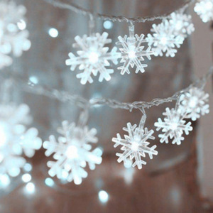 3M20LED Luces de Navidad Copo de nieve Luces de cadena Decoración interior al aire libre LED Copo de nieve Luces de hadas Árbol de Navidad Decorativo - Product Image 6