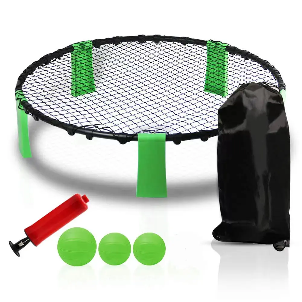 ZJFIT Mini Beach volley Game Set Outdoor Team Sports Lawn attrezzature per il Fitness con 3 palline rete da pallavolo 4 pezzi