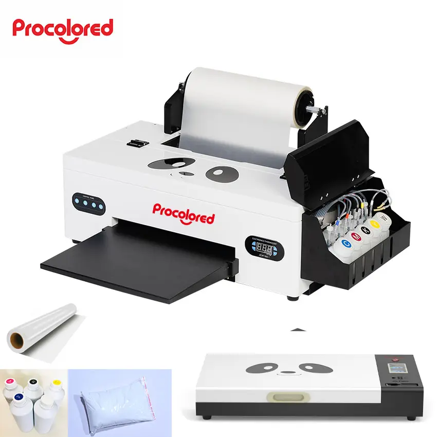 Impressora jato de tinta digital direta para filme, máquina de impressão de camisas DTF A3 L1800 para pequenas empresas