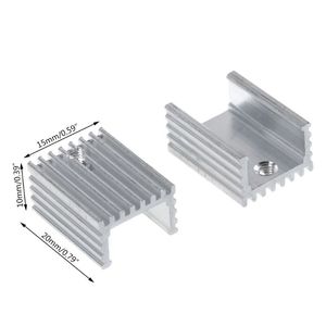 TO-220冷却ラジエーターアルミニウムシートヒートシンクトランジスタヒートシンククーラーラジエーターPC用冷却シリコンパッド - Product Image 5