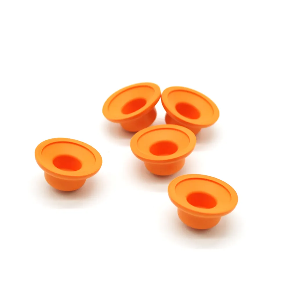 OEM özelleştirilmiş taze turuncu renk kauçuk sıkıştırma kalıplama silikon kapak