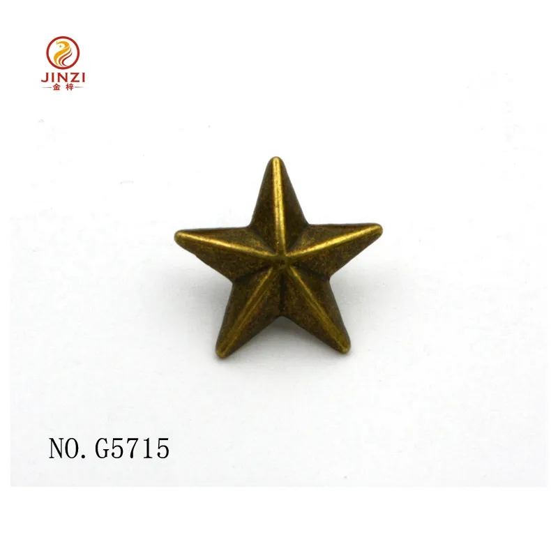 New product handbag decorative metal small star rivets