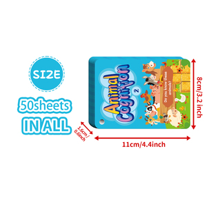 50 lustige Tierer kennung karten für das frühe Englisch lernen Kreative Paste Toy Made Paper für Kinder Intelligent - Product Image 2