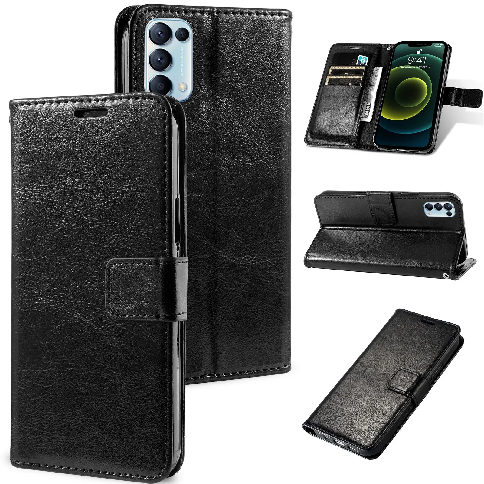 Кожаный Чехол-книжка для телефона с карманами и отделениями для кредитных карт Nokia X5 X6 X7 7 C3 C2 5,3 5,1