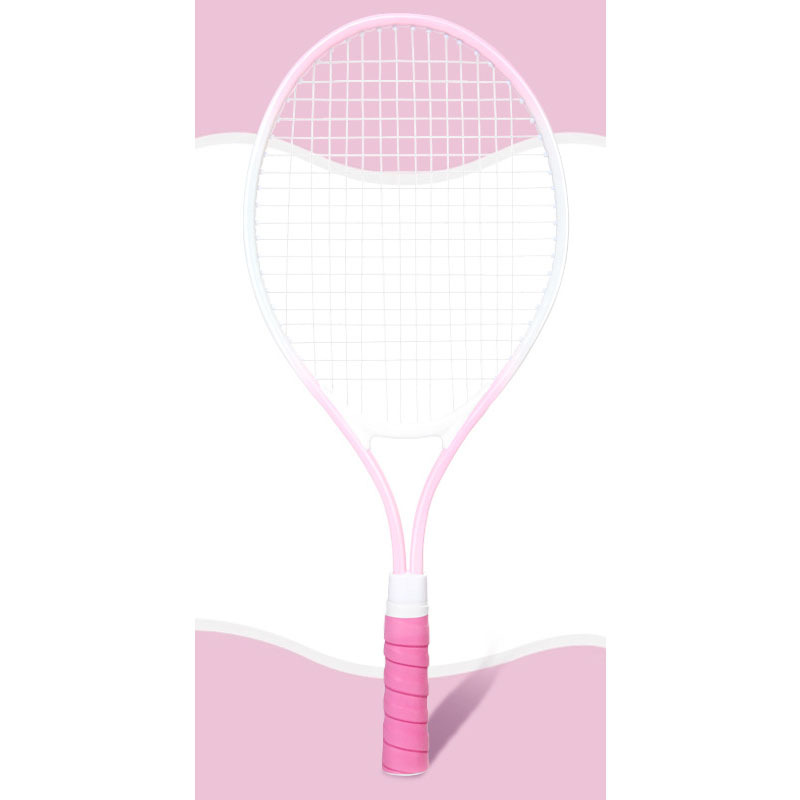 Raqueta de tenis infantil de 21" con empuñadura de color rosa
