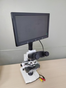 Microscopio Analizador de semen canino compatible con carro de instrumentos veterinarios para análisis de esperma de perro - Product Image 4