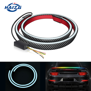 HAIZG 12V חדש עמיד למים 50 אינץ פחמן סיבי <span class=keywords><strong>Led</strong></span> ספוילר לרכב גבוהה הר בלם אור רצועת רכב אחורי ספוילר זרימת <span class=keywords><strong>led</strong></span>