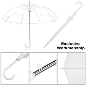 PVC透明伞23英寸POE直透明定制伞婚庆旅行太阳雨伞促销赠品 - Product Image 2