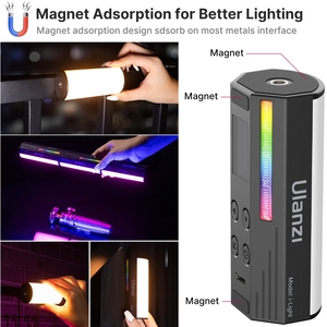 Ulanzi i-Light RGB dahili lityum pil kompakt manyetik tüp LED Video ışığı, taşınabilir kamera hafif Canon Nikon SLR - Product Image 5