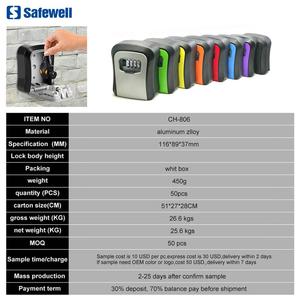 Safewell CH-806 Portable Pombination Wall Mounted Smart Digital Key Storage Code Lock Safe Boxes 4 Digit Key Safe - Product Image 5