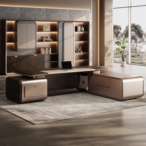 Mobília moderna luxuosa L-dada forma do escritório executivo, mesa de escritório, grupo da cadeira da mesa do escritório, projeto moderno, mesa do escritório do chefe - Product Image 3
