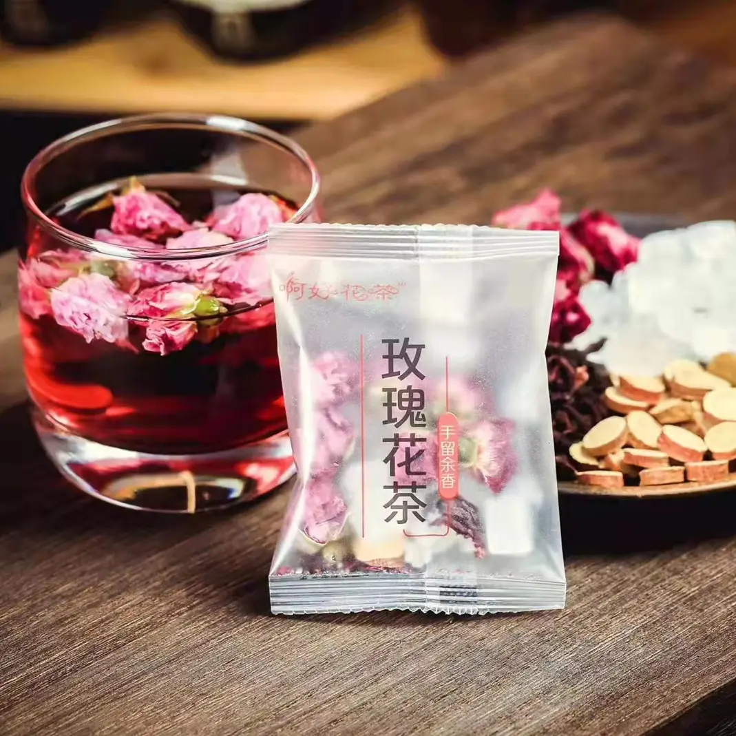 شاي عشبي من برعم الورد المجفف العضوي شاي أزهار عشبي من الورد الأحمر الصيني الطبيعي