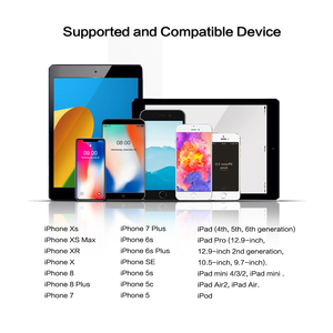 2M 6FT MFi orijinal siyah için APPLE Logo 5V 3A iPhone 7 için iPad naylon örgü usb veri şarj kablosu - Product Image 3