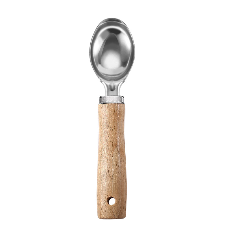 Wooden handle-Ice cream spoon
