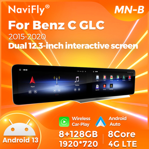 Navifly MN-B最新のAndroid1920 * 720 IPSスクリーンBenz C/<span class=keywords><strong>GLC</strong></span>クラス2015-2020用のデュアルインタラクティブスクリーンとWIFI BT