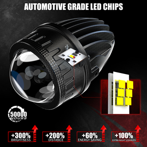 AES IP67กันน้ำ2.0นิ้วไฟตัดหมอก BI-LED 6000K สำหรับรถยนต์ไฟตัดหมอก LED ไฟตัดหมอกสำหรับขับขี่เวลากลางวัน