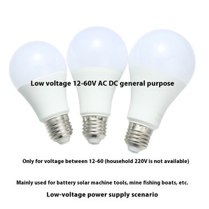 DC AC 12V/24V/36V/48V LED küre ampul E27 tabanı ile düşük voltajlı plastik gövde balıkçı teknesi makine aracı için pil aydınlatma - Product Image 2