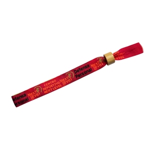 专业服务可调涤纶手链个性化再生竹锁面料机织纺织腕带 - Product Image 1