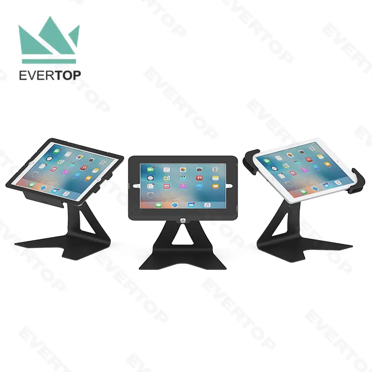 LST03 7.9-13" Commercial Tilt Rotary Counter Top Tablet PC Kiosk Universal Display Countertop Anti-Theft iPad Kiosk Stand