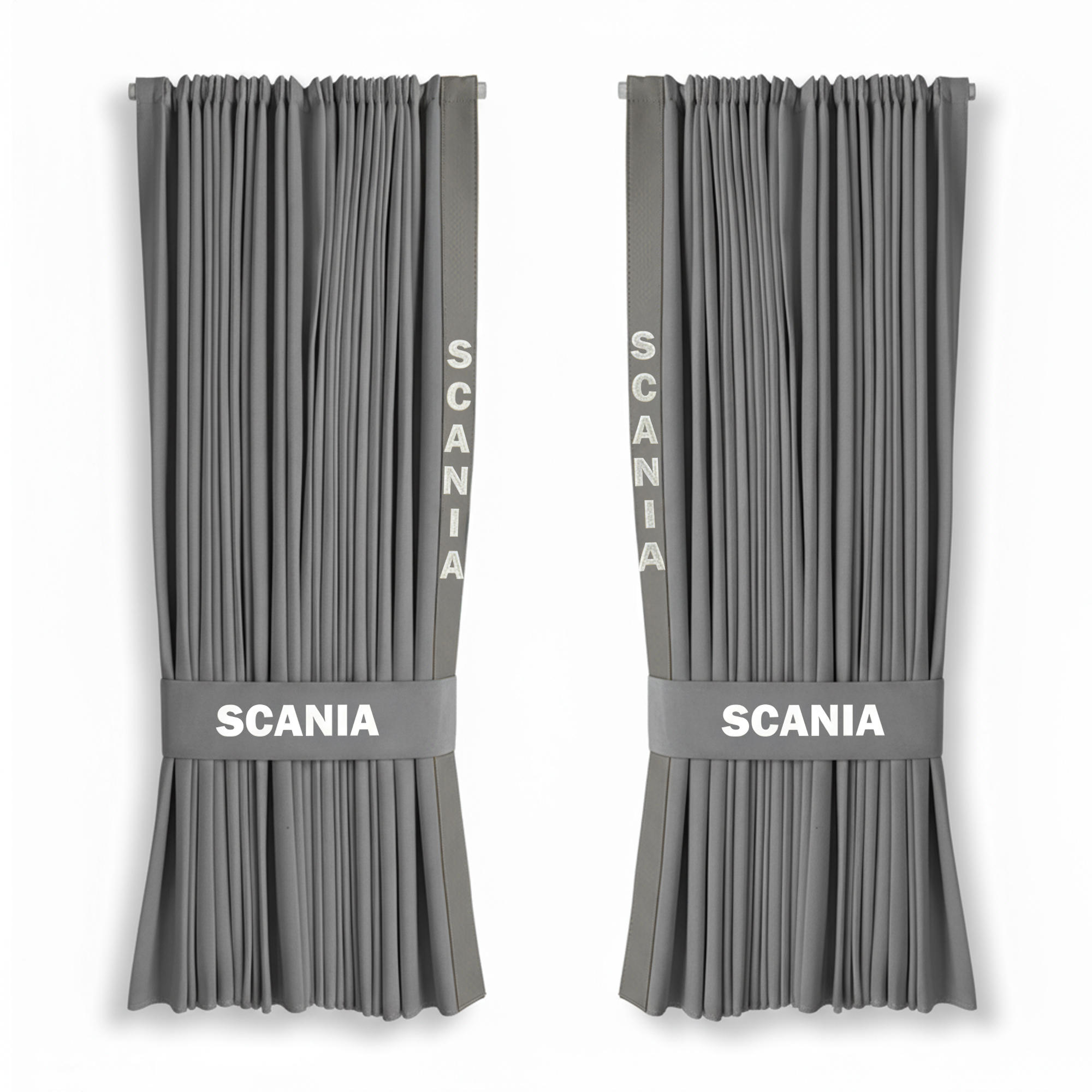 Grey white logo scania