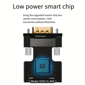 HD Line Interface Adapter HDM <strong>to</strong> VGA With Audio for Computer Monitor TV and Projector Converter Audio Splitter &amp; Converter - Product Image 3