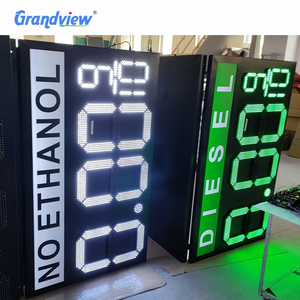 Modulo numeri digitali di colore bianco da 12 pollici display a led a 7 segmenti per segni di prezzo dell'olio led gas price sign telecomando