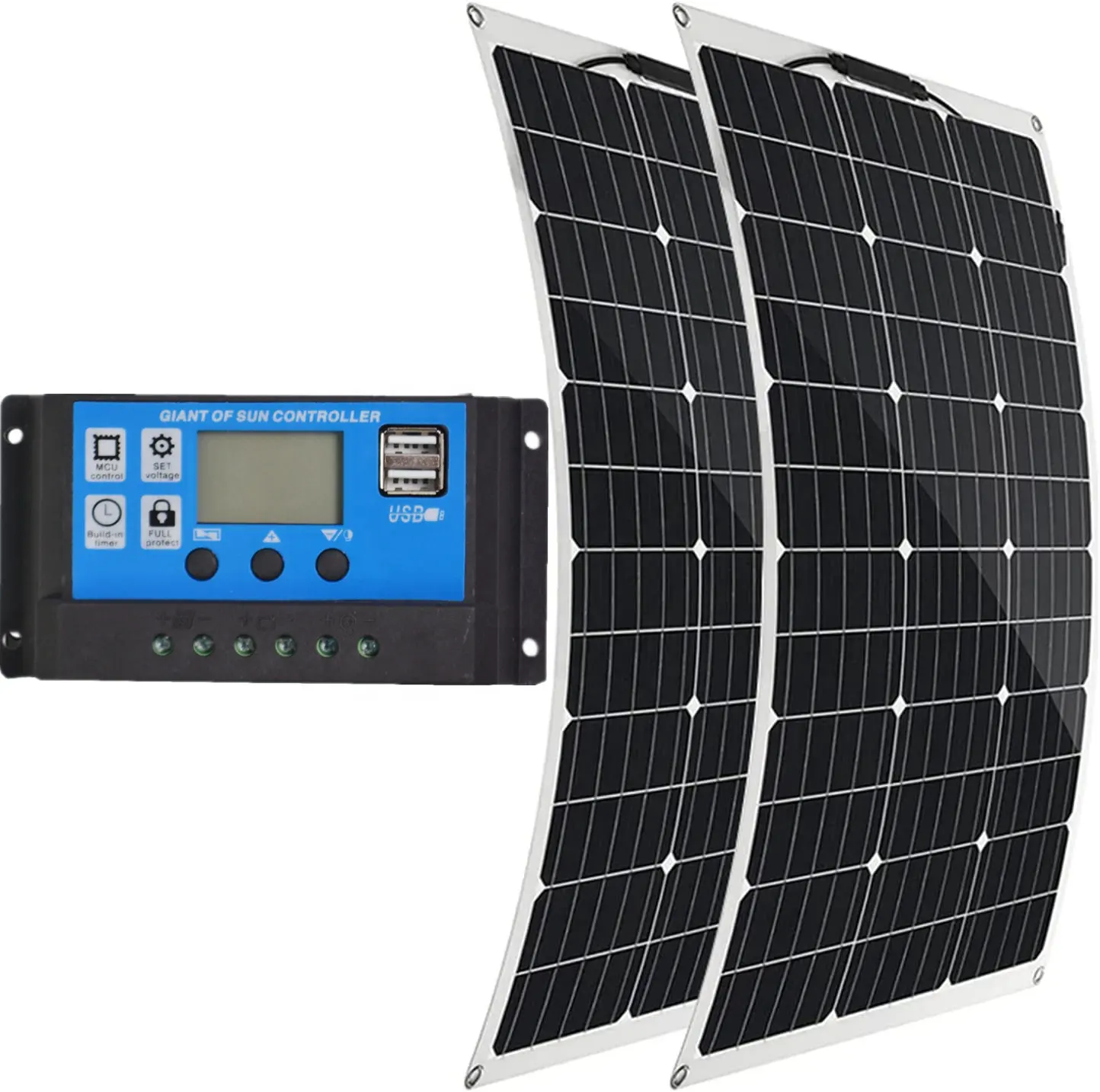 Bảng điều khiển năng lượng mặt trời linh hoạt đơn tinh thể hiệu quả cao RV ban công 100W 200W 300W bảng điều khiển năng lượng mặt trời