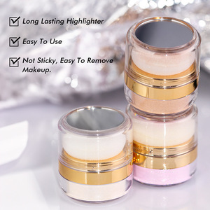 Cosmetics Shimmer Body Glitter Highlighter Vegan Custom Logo Oil Control Loose Powder Sparkling Clap Powder Face Highlighter - Product Image 2