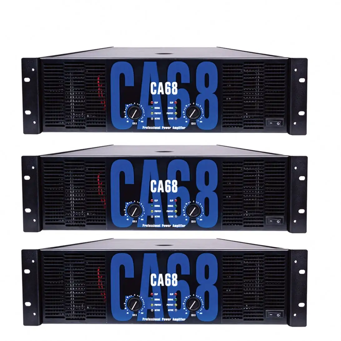 ขายร้อน CA68 4600W 3U เครื่องขยายเสียงระดับมืออาชีพที่มีประสิทธิภาพสําหรับเวทีดีเจมืออาชีพ