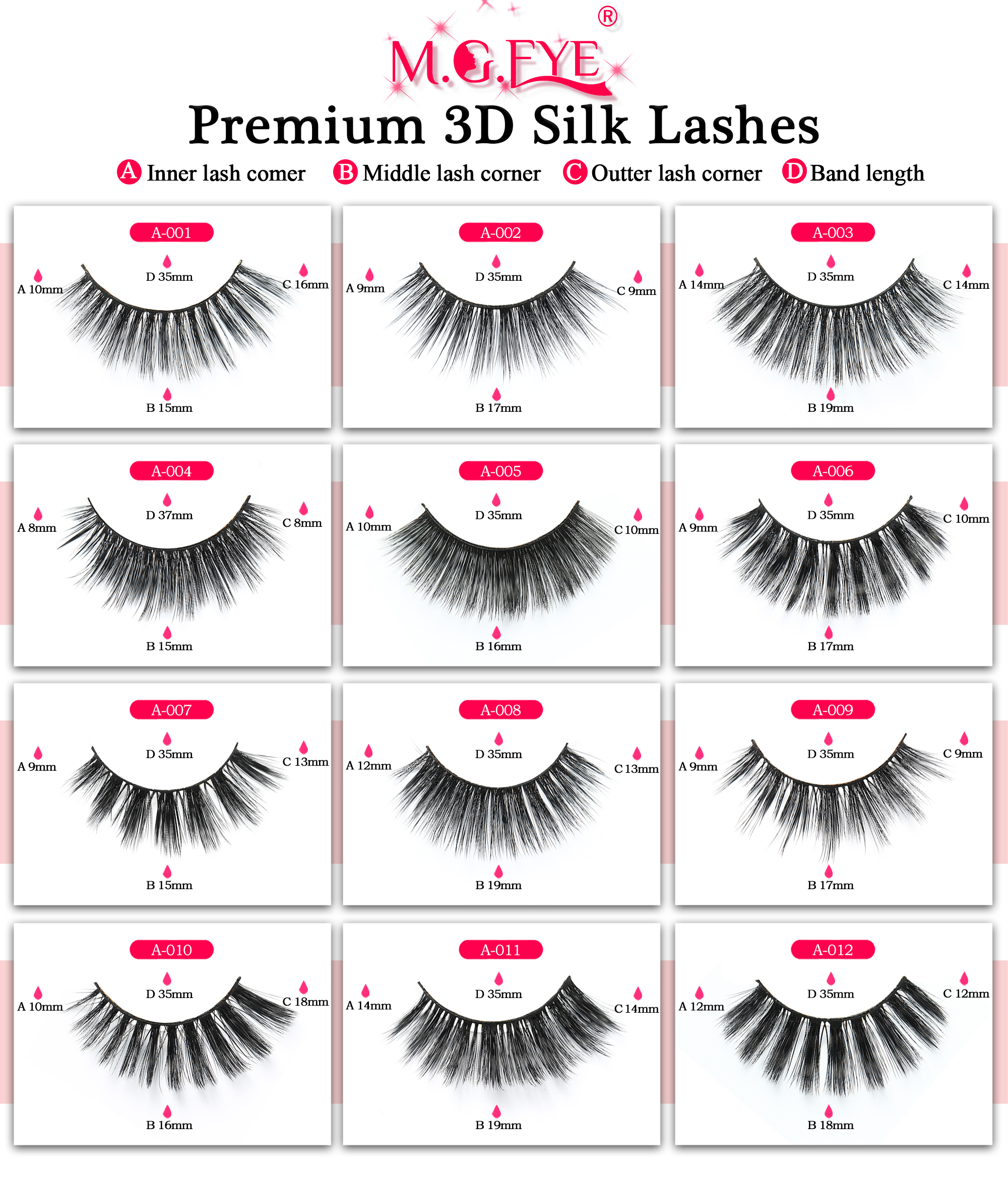 Soie cils A01-12
