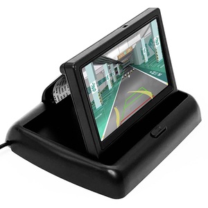 Monitor universal para coche, pantalla TFT LCD de 12V, ventosa de 2 canales RCA para cámara de respaldo, Vista frontal/trasera, 4,3 - Product Image 1