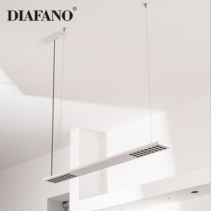 LED uzun doğrusal ofis batten kare işık hattı izgara kolye lamba düşük UGR/UGR13/UGR16 tavana monte LED ofis lambası - Product Image 3