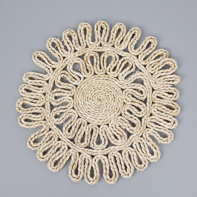 Fleur de balle de maïs en forme de tresse fine 30cm