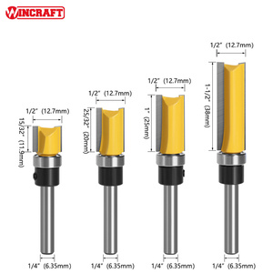 4pcs 1/4' Shank <strong>6mm</strong> Shank 2&quot; Flush Trim Router Bit Set with Bearing for Wood Template Pattern Bit Milling <strong>Cutter</strong> - Product Image 3