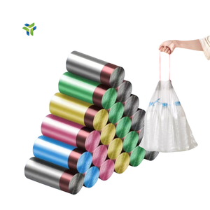 YUEDE OEM ODM, venta al por mayor, bolsas de basura con cordón de 13 galones, rollo de bolsa de basura con cordón flexible - Product Image 1
