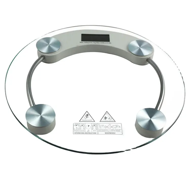 Factory cheap price digital round glass scale body fat analyzer digital bathroom scale 180kg