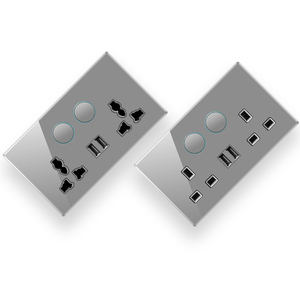 S6 serisi 86 tipi hp anahtarı İngiltere avrupa tipi 1 gang 1 yollu/2way 16A güç İngiltere usb duvar soket - Product Image 5