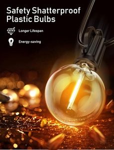ストリングライト用JESLEDG40LED交換用電球グローブ電球パティオ装飾用の調光可能な飛散防止E121ワット電球 - Product Image 2