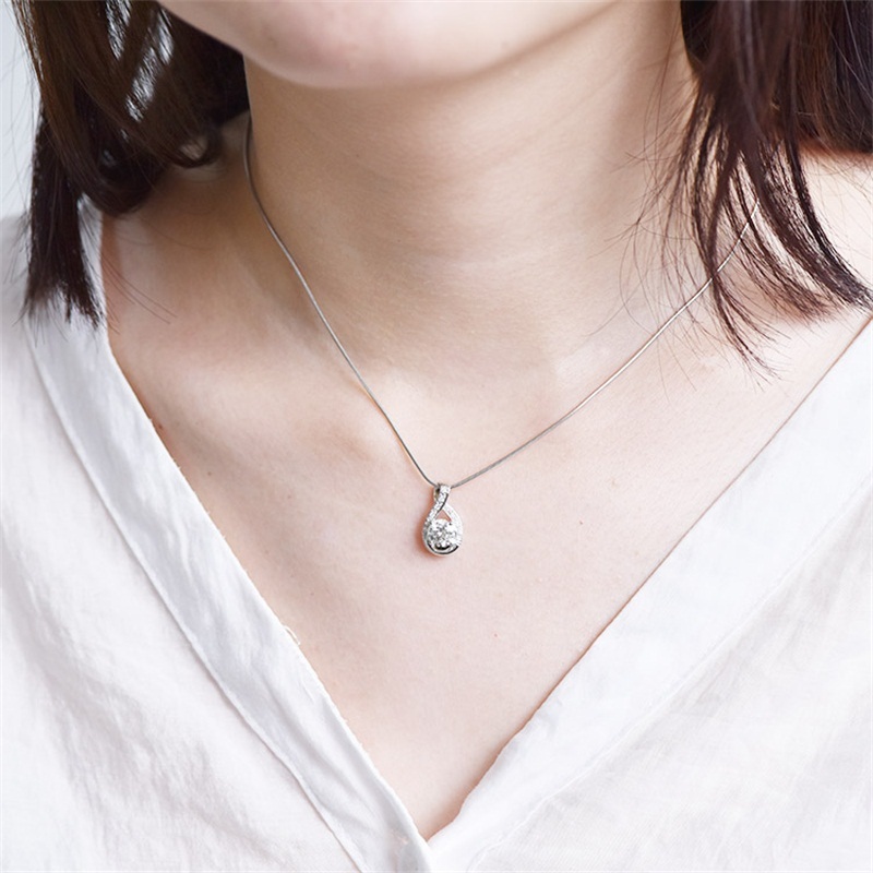 HMOIS fashion jewelry costom S925 silver plated 1ct moissanite vvs moissanite bling pendant