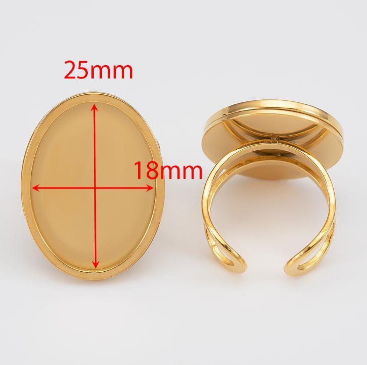 Golden ellipse-18*25mm